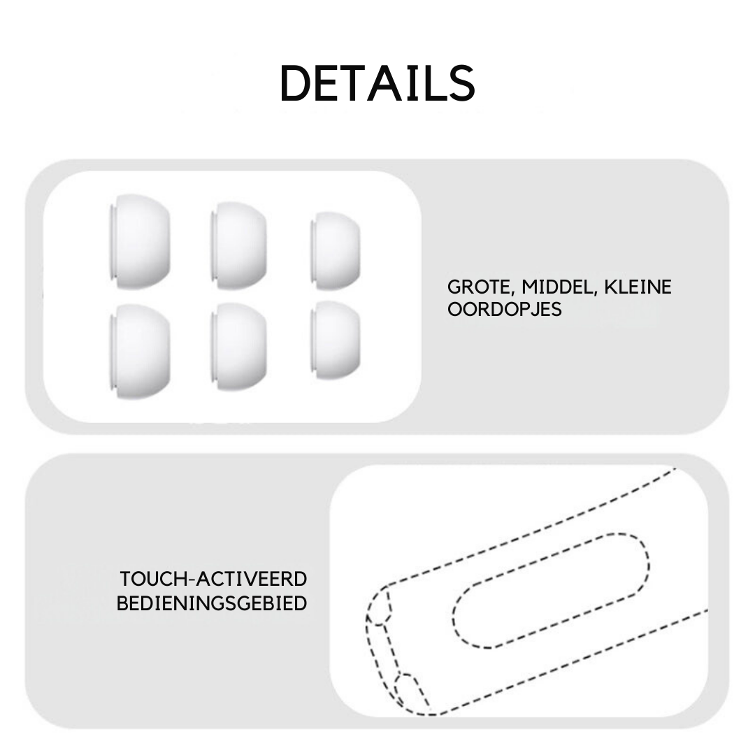 Bluetooth Oordopjes met Touch-Display