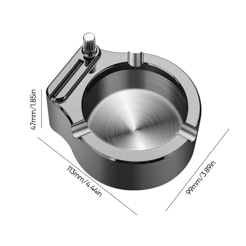 Metalen Asbak met Aansteker